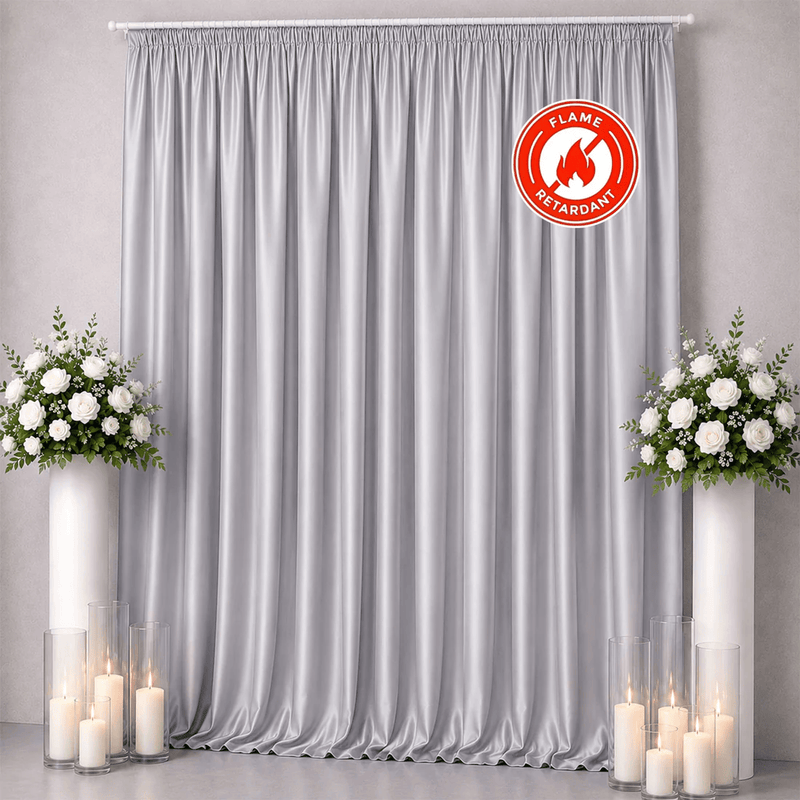 10 ft x 12 ft Polyester Backdrop Curtain Drape Panel with Rod Pocket