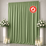 10 ft x 12 ft Polyester Backdrop Curtain Drape Panel with Rod Pocket
