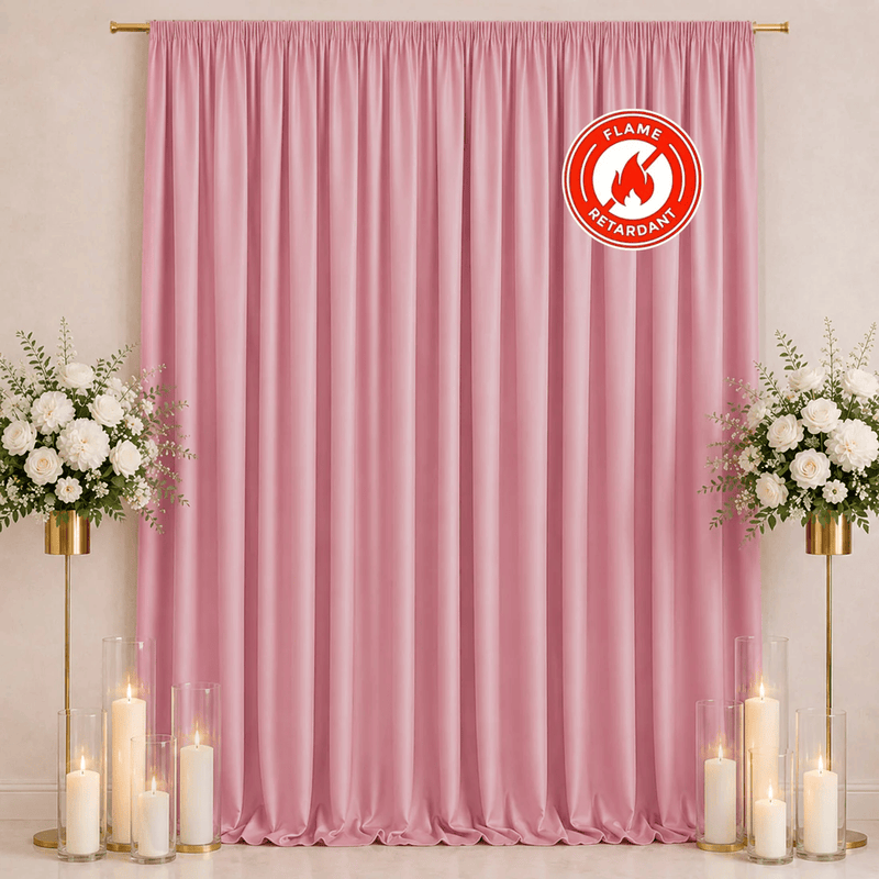 10 ft x 12 ft Polyester Backdrop Curtain Drape Panel with Rod Pocket