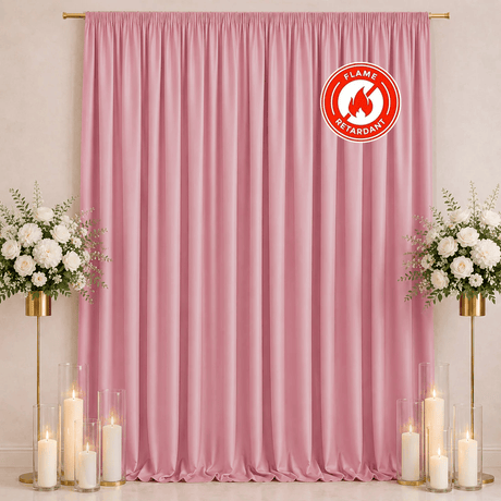 10 ft x 12 ft Polyester Backdrop Curtain Drape Panel with Rod Pocket