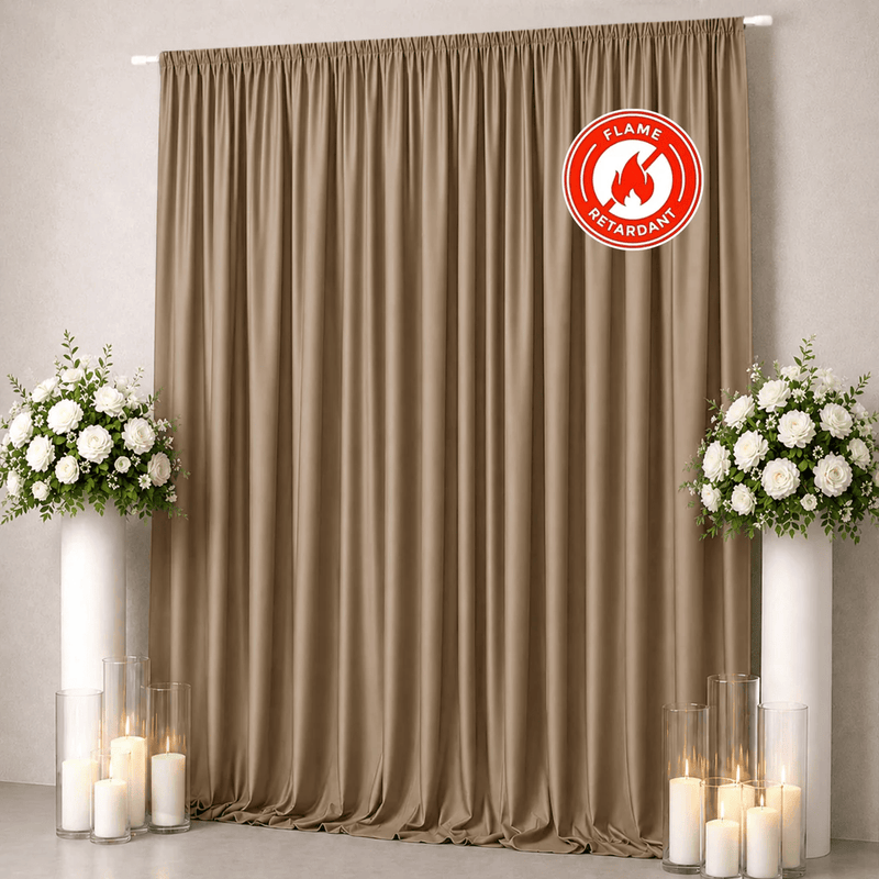 10 ft x 12 ft Polyester Backdrop Curtain Drape Panel with Rod Pocket