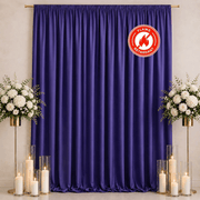 10 ft x 12 ft Polyester Backdrop Curtain Drape Panel with Rod Pocket