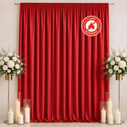 10 ft x 12 ft Polyester Backdrop Curtain Drape Panel with Rod Pocket