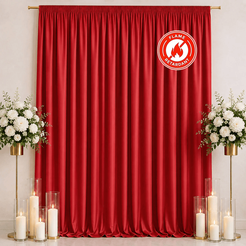 10 ft x 12 ft Polyester Backdrop Curtain Drape Panel with Rod Pocket