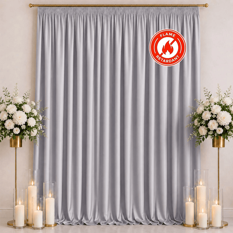 10 ft x 12 ft Polyester Backdrop Curtain Drape Panel with Rod Pocket