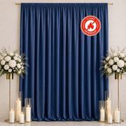 10 ft x 12 ft Polyester Backdrop Curtain Drape Panel with Rod Pocket