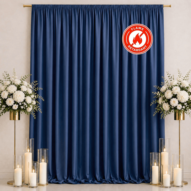 10 ft x 12 ft Polyester Backdrop Curtain Drape Panel with Rod Pocket