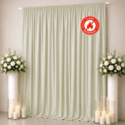 10 ft x 12 ft Polyester Backdrop Curtain Drape Panel with Rod Pocket