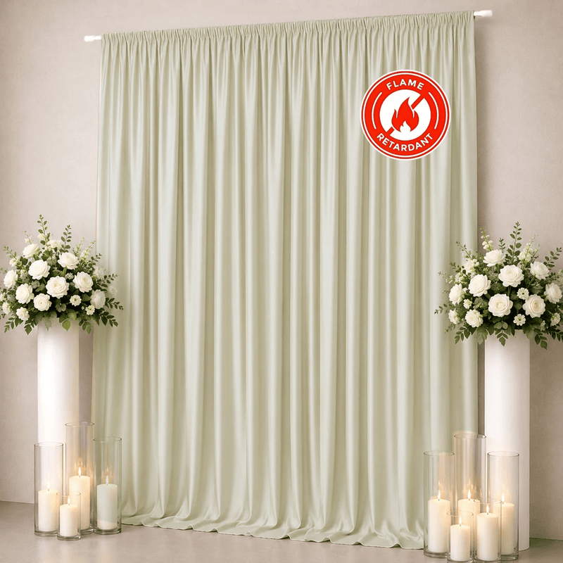 10 ft x 12 ft Polyester Backdrop Curtain Drape Panel with Rod Pocket