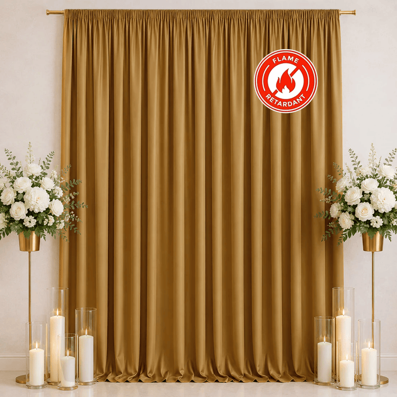 10 ft x 12 ft Polyester Backdrop Curtain Drape Panel with Rod Pocket