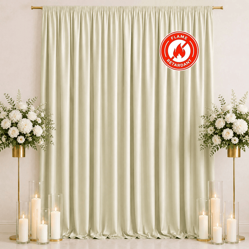 10 ft x 12 ft Polyester Backdrop Curtain Drape Panel with Rod Pocket