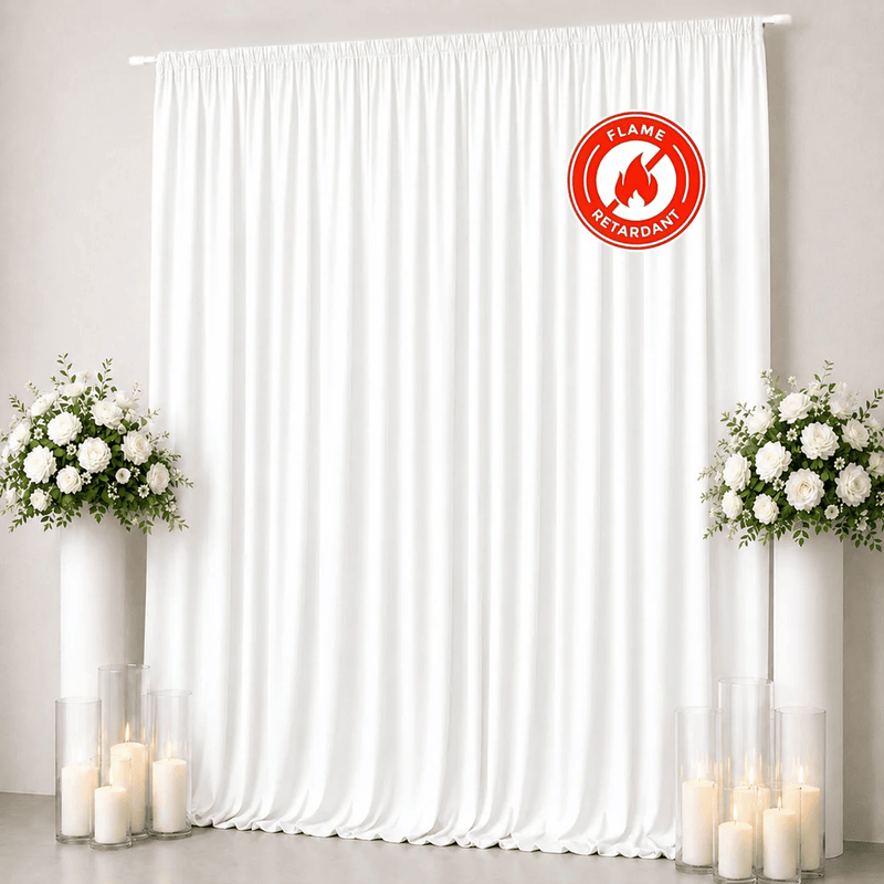 10 ft x 12 ft Polyester Backdrop Curtain Drape Panel with Rod Pocket