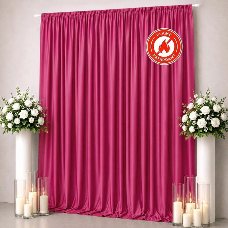 10 ft x 12 ft Polyester Backdrop Curtain Drape Panel with Rod Pocket