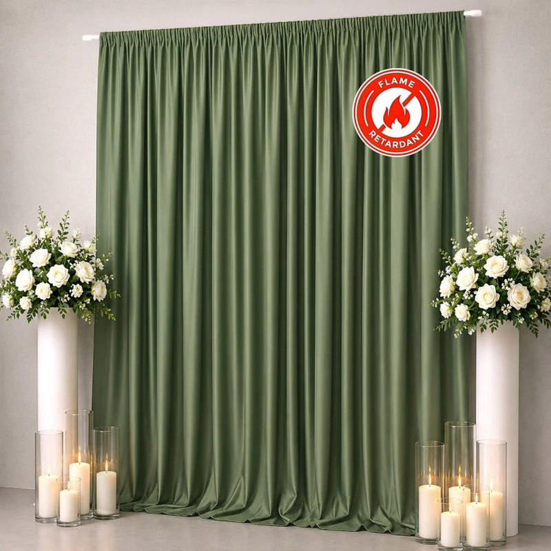 10 ft x 12 ft Polyester Backdrop Curtain Drape Panel with Rod Pocket