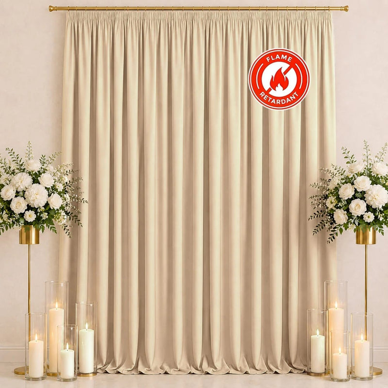 10 ft x 12 ft Polyester Backdrop Curtain Drape Panel with Rod Pocket