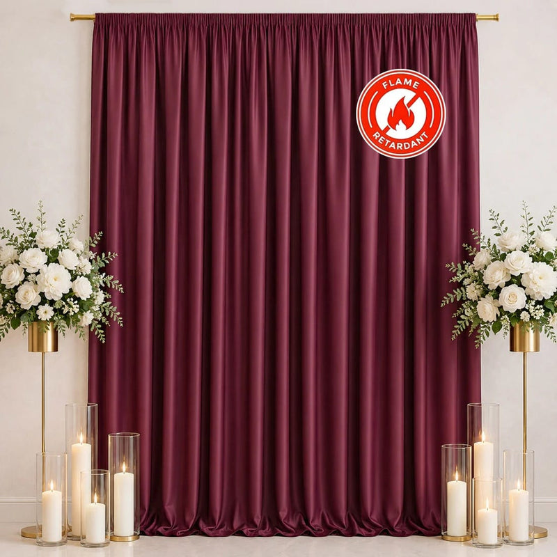 10 ft x 12 ft Polyester Backdrop Curtain Drape Panel with Rod Pocket