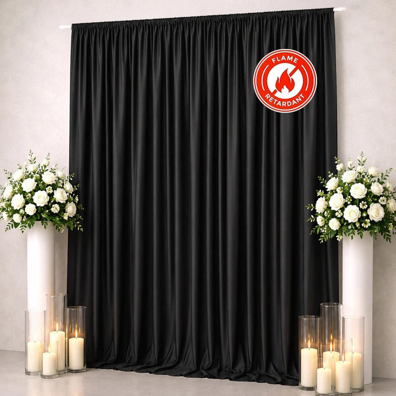 10 ft x 12 ft Polyester Backdrop Curtain Drape Panel with Rod Pocket