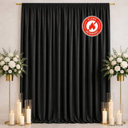 10 ft x 12 ft Polyester Backdrop Curtain Drape Panel with Rod Pocket