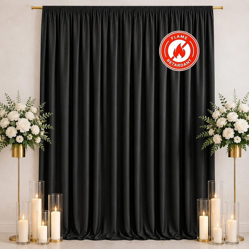 10 ft x 12 ft Polyester Backdrop Curtain Drape Panel with Rod Pocket
