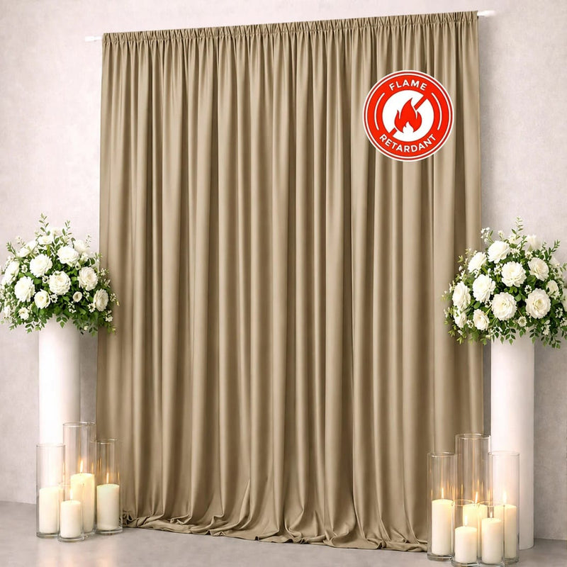 10 ft x 12 ft Polyester Backdrop Curtain Drape Panel with Rod Pocket