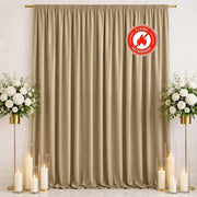 10 ft x 12 ft Polyester Backdrop Curtain Drape Panel with Rod Pocket