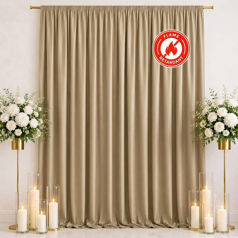 10 ft x 12 ft Polyester Backdrop Curtain Drape Panel with Rod Pocket