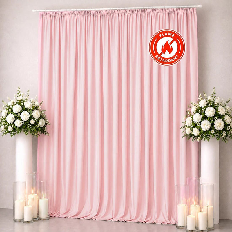 10 ft x 12 ft Polyester Backdrop Curtain Drape Panel with Rod Pocket