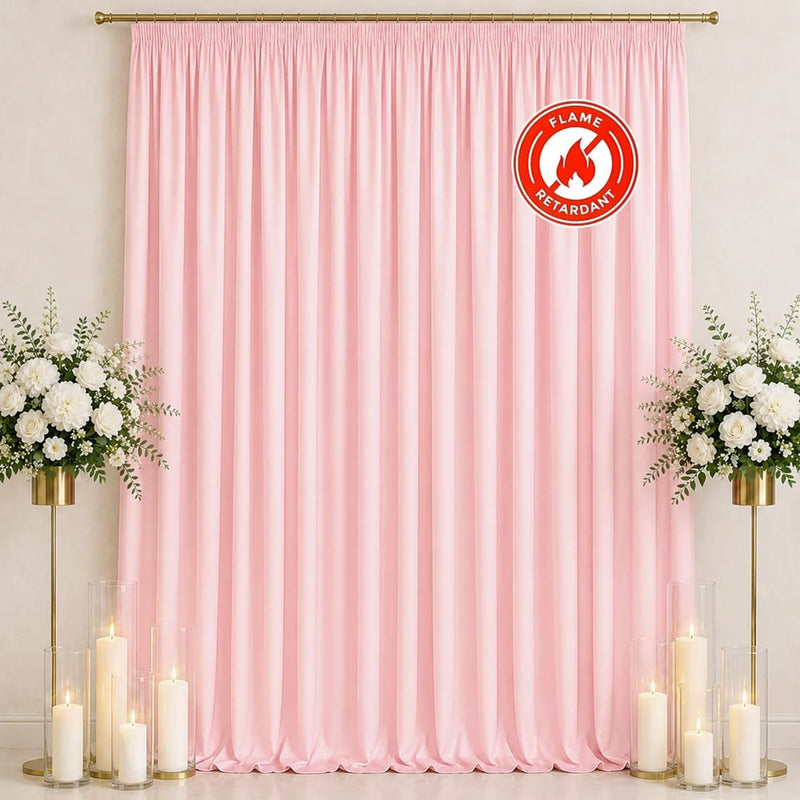 10 ft x 12 ft Polyester Backdrop Curtain Drape Panel with Rod Pocket
