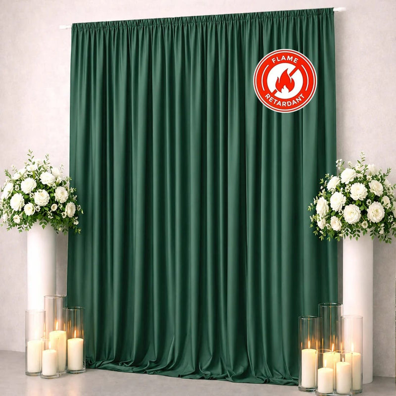 10 ft x 12 ft Polyester Backdrop Curtain Drape Panel with Rod Pocket