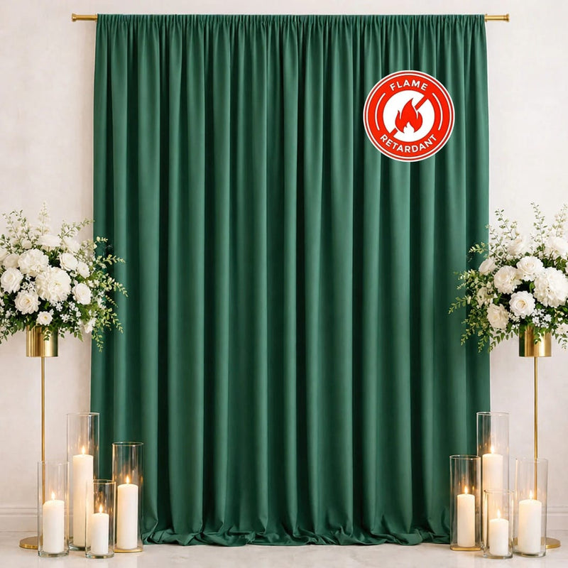 10 ft x 12 ft Polyester Backdrop Curtain Drape Panel with Rod Pocket