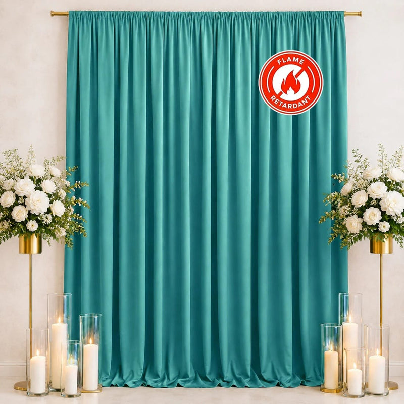 10 ft x 12 ft Polyester Backdrop Curtain Drape Panel with Rod Pocket