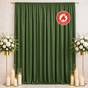 10 ft x 12 ft Polyester Backdrop Curtain Drape Panel with Rod Pocket