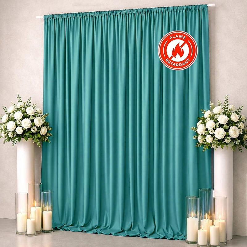 10 ft x 12 ft Polyester Backdrop Curtain Drape Panel with Rod Pocket