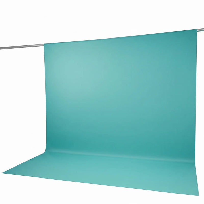 10 ft x 12 ft Polyester Backdrop Curtain Drape Panel with Rod Pocket CUR_PANPOLY_10X12_TURQ