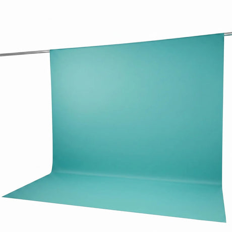 10 ft x 12 ft Polyester Backdrop Curtain Drape Panel with Rod Pocket CUR_PANPOLY_10X12_TURQ