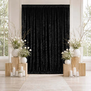 10 ft x 12 ft Premium Crushed Velvet Backdrop Curtain with Rod Pocket