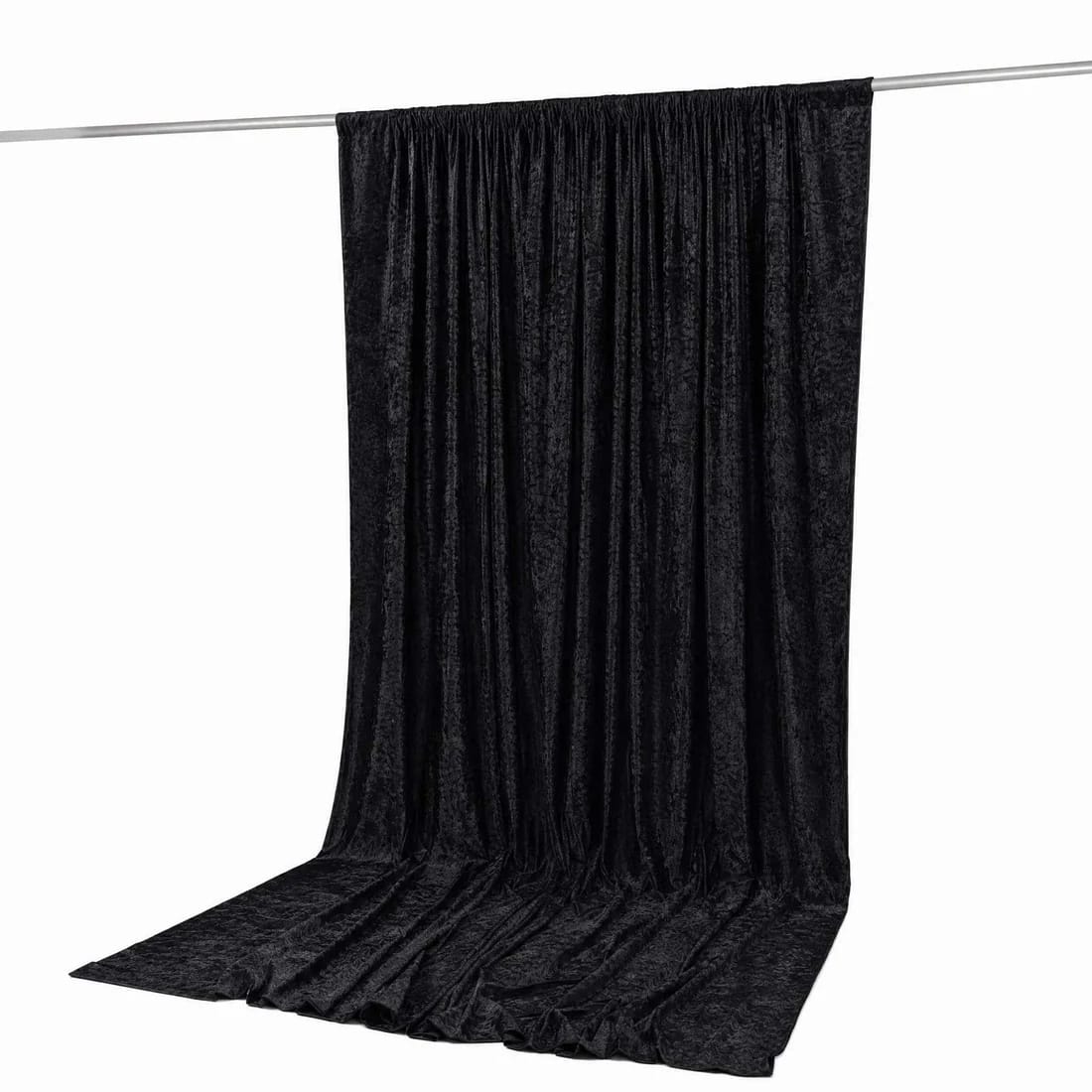 10 ft x 12 ft Premium Crushed Velvet Backdrop Curtain with Rod Pocket