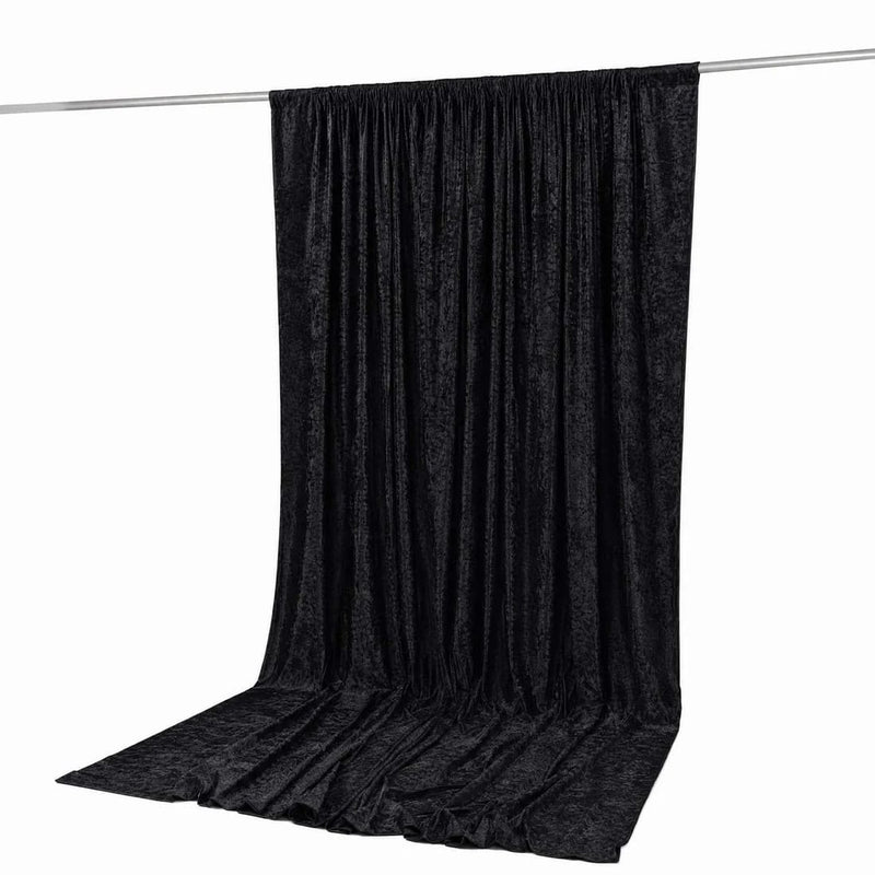 10 ft x 12 ft Premium Crushed Velvet Backdrop Curtain with Rod Pocket
