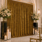 10 ft x 12 ft Premium Crushed Velvet Backdrop Curtain with Rod Pocket