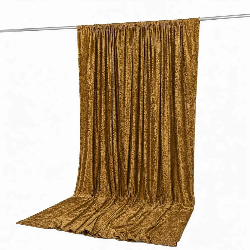 10 ft x 12 ft Premium Crushed Velvet Backdrop Curtain with Rod Pocket