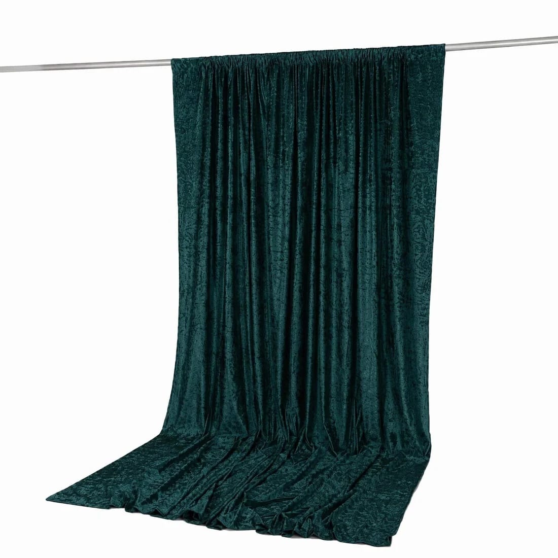 10 ft x 12 ft Premium Crushed Velvet Backdrop Curtain with Rod Pocket