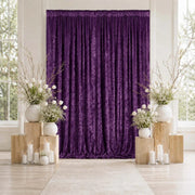 10 ft x 12 ft Premium Crushed Velvet Backdrop Curtain with Rod Pocket