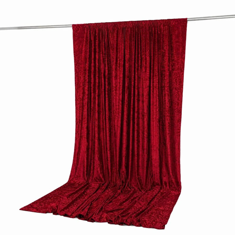 10 ft x 12 ft Premium Crushed Velvet Backdrop Curtain with Rod Pocket
