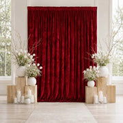 10 ft x 12 ft Premium Crushed Velvet Backdrop Curtain with Rod Pocket