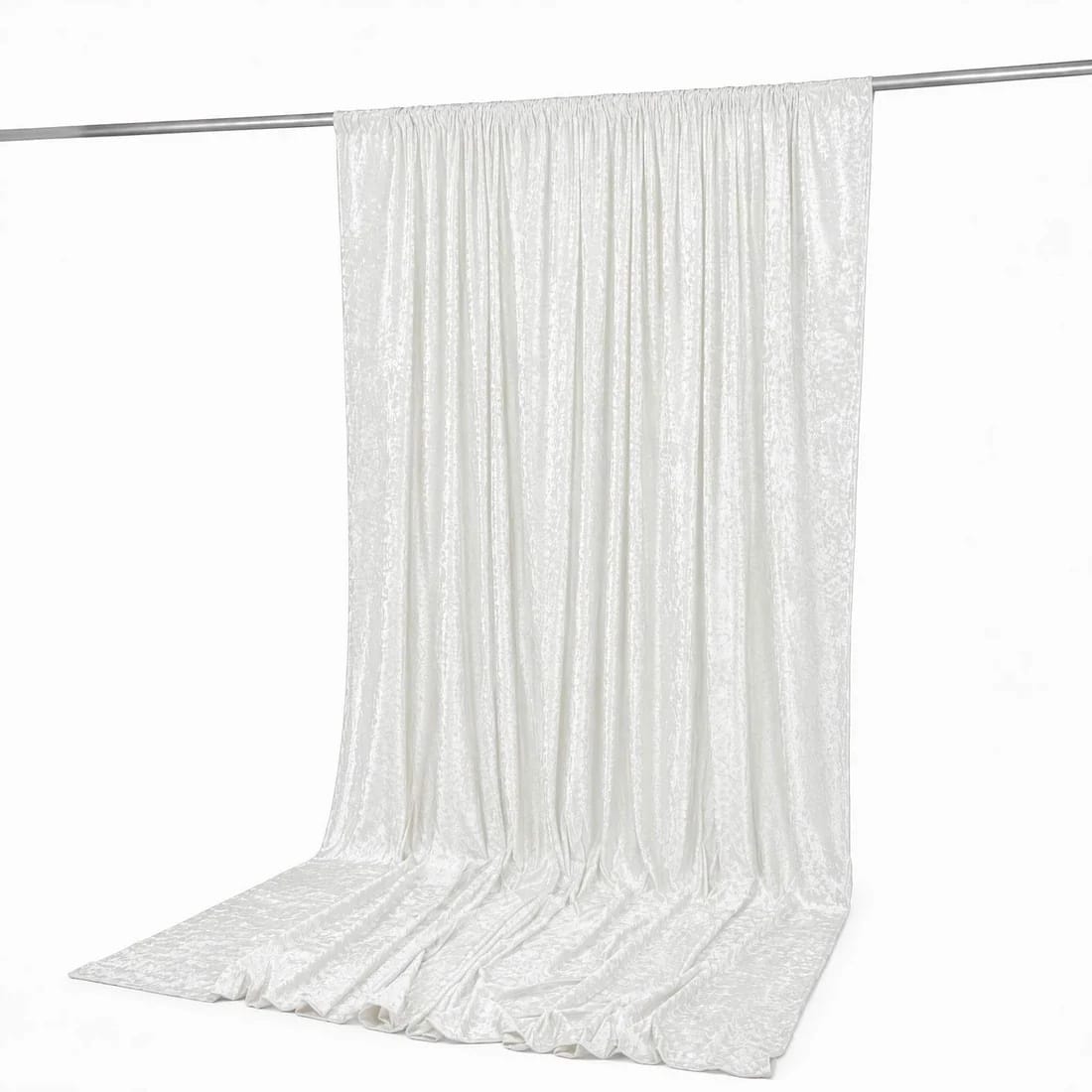 10 ft x 12 ft Premium Crushed Velvet Backdrop Curtain with Rod Pocket