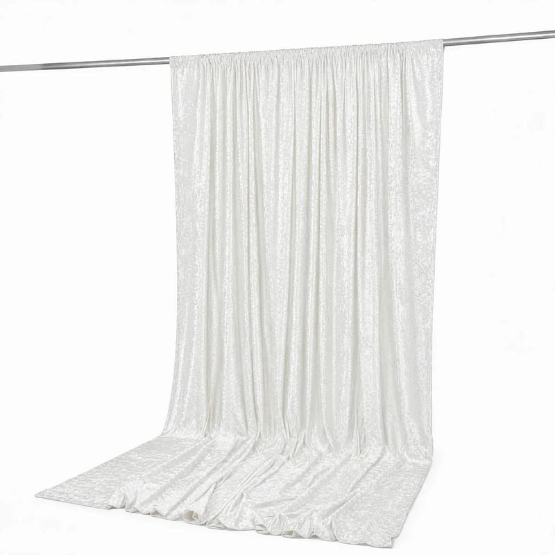 10 ft x 12 ft Premium Crushed Velvet Backdrop Curtain with Rod Pocket