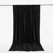 10 ft x 12 ft Premium Crushed Velvet Backdrop Curtain with Rod Pocket BKDP_VEL_PRM_10X12_BLK