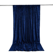 10 ft x 12 ft Premium Crushed Velvet Backdrop Curtain with Rod Pocket BKDP_VEL_PRM_10X12_NAVY