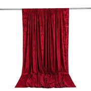 10 ft x 12 ft Premium Crushed Velvet Backdrop Curtain with Rod Pocket BKDP_VEL_PRM_10X12_RED
