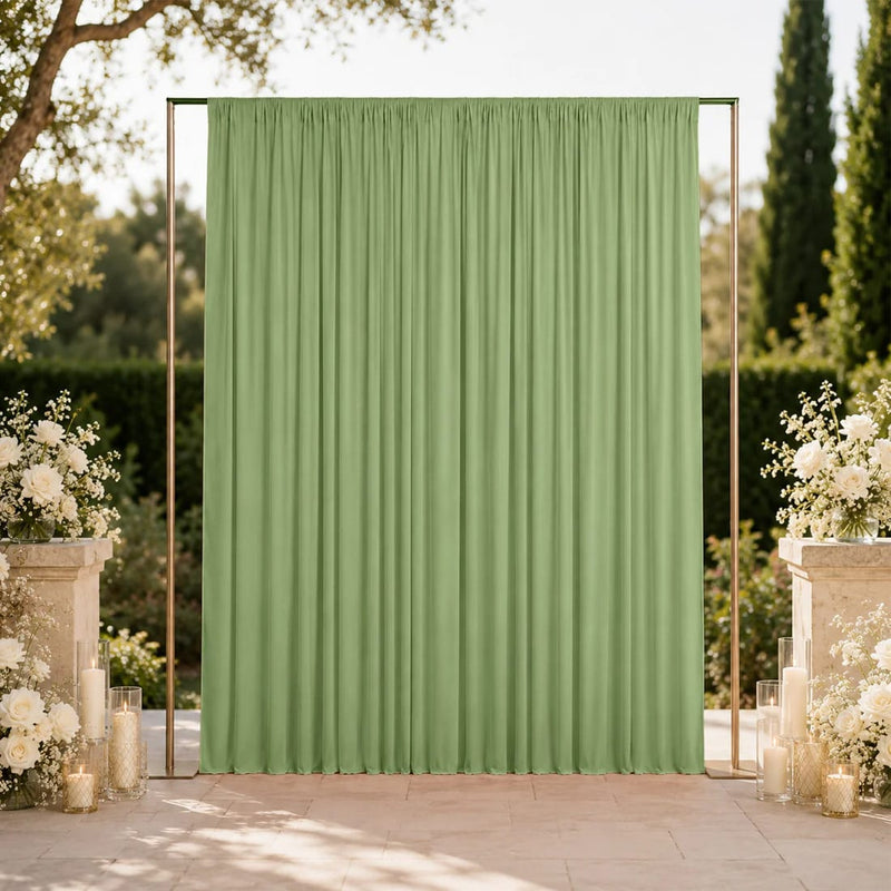10 ft x 12 ft Wrinkle-Free Spandex Backdrop Curtain with Rod Pocket
